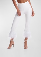 Commando Faux-Leather Feathered Ankle Leggings