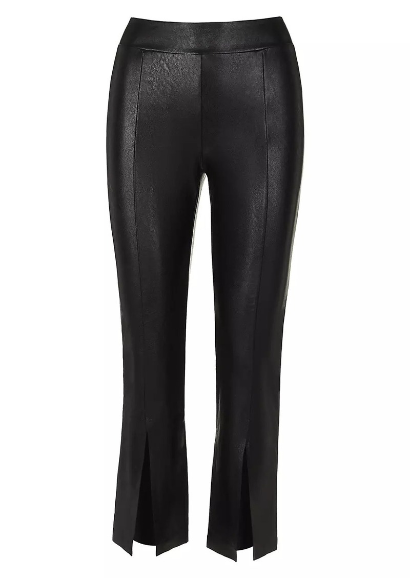 Commando Faux Leather Flared Split Crop Pants