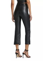 Commando Faux Leather Flared Split Crop Pants