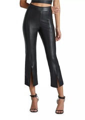 Commando Faux Leather Flared Split Crop Pants