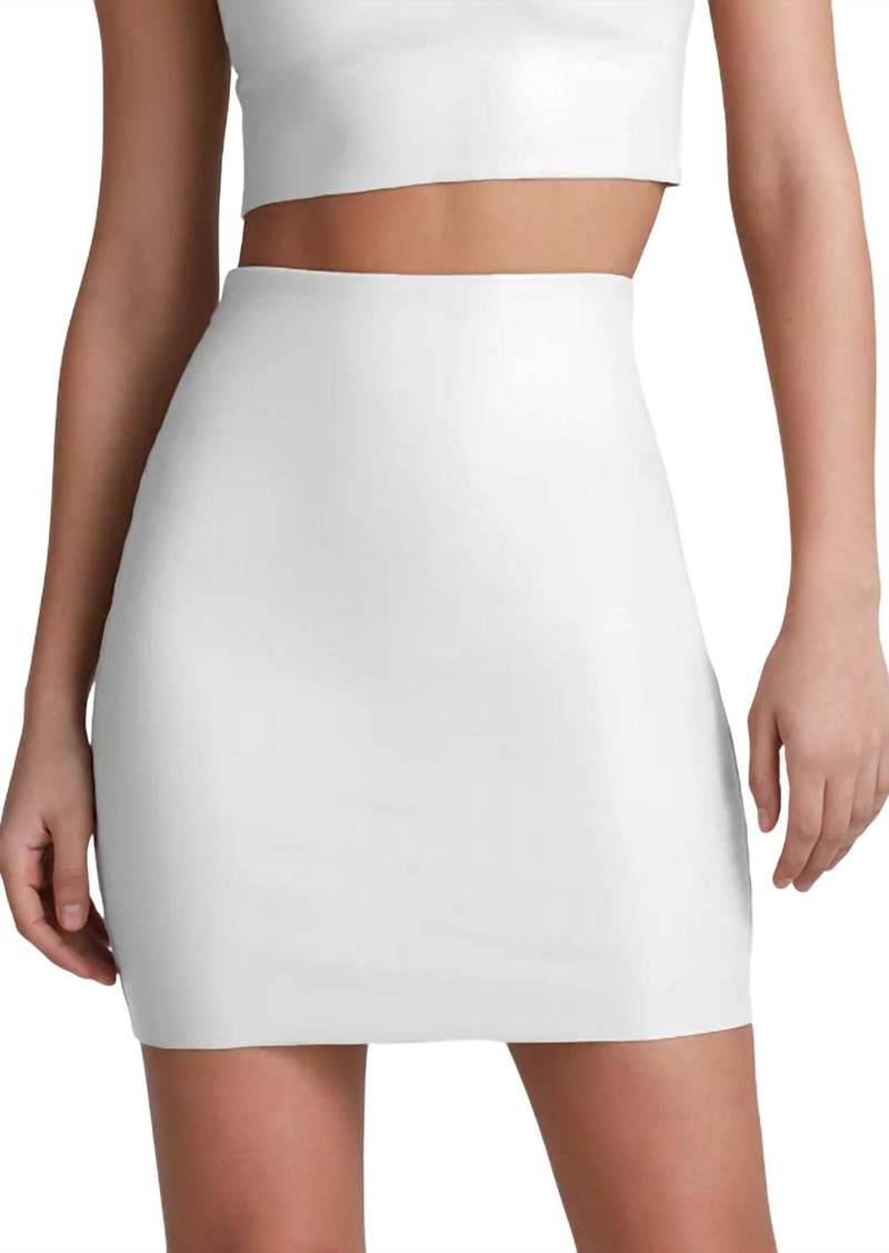 Commando Faux Leather Mini-Skort In White