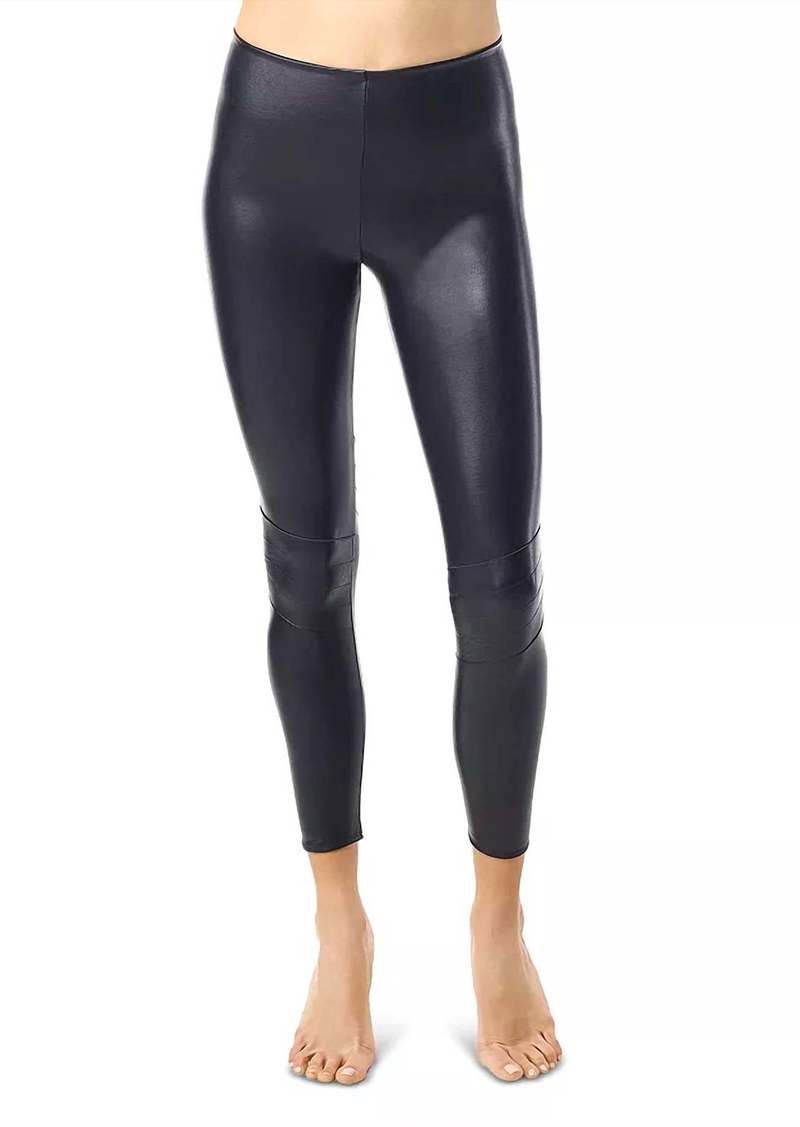 Commando Faux Leather Moto Legging In Black