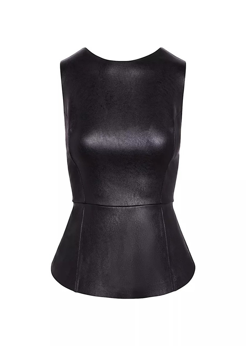 Commando Faux Leather Peplum Top