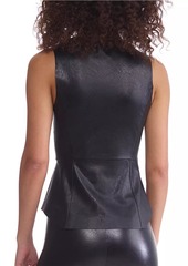 Commando Faux Leather Peplum Top