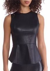 Commando Faux Leather Peplum Top