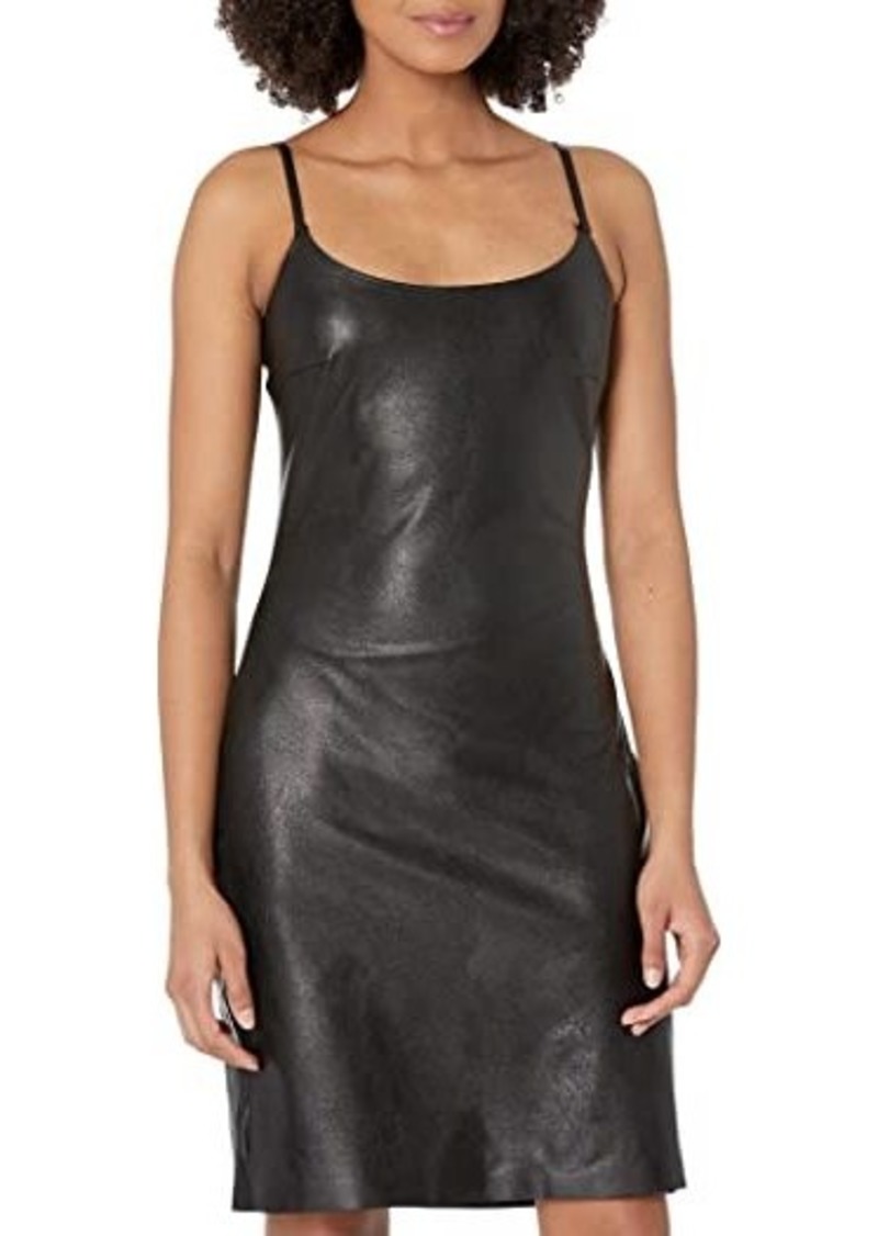 Commando Faux Leather Spaghetti Strap Dress FLT304