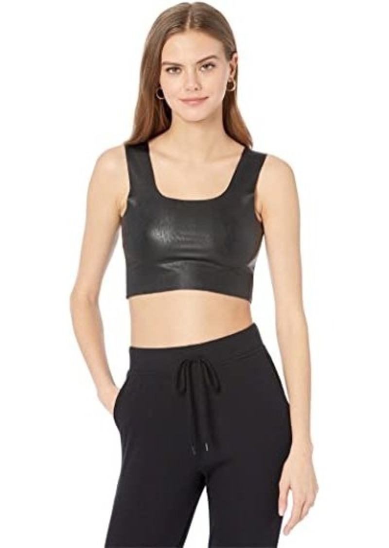 Commando Faux Leather Square Neck Crop Top