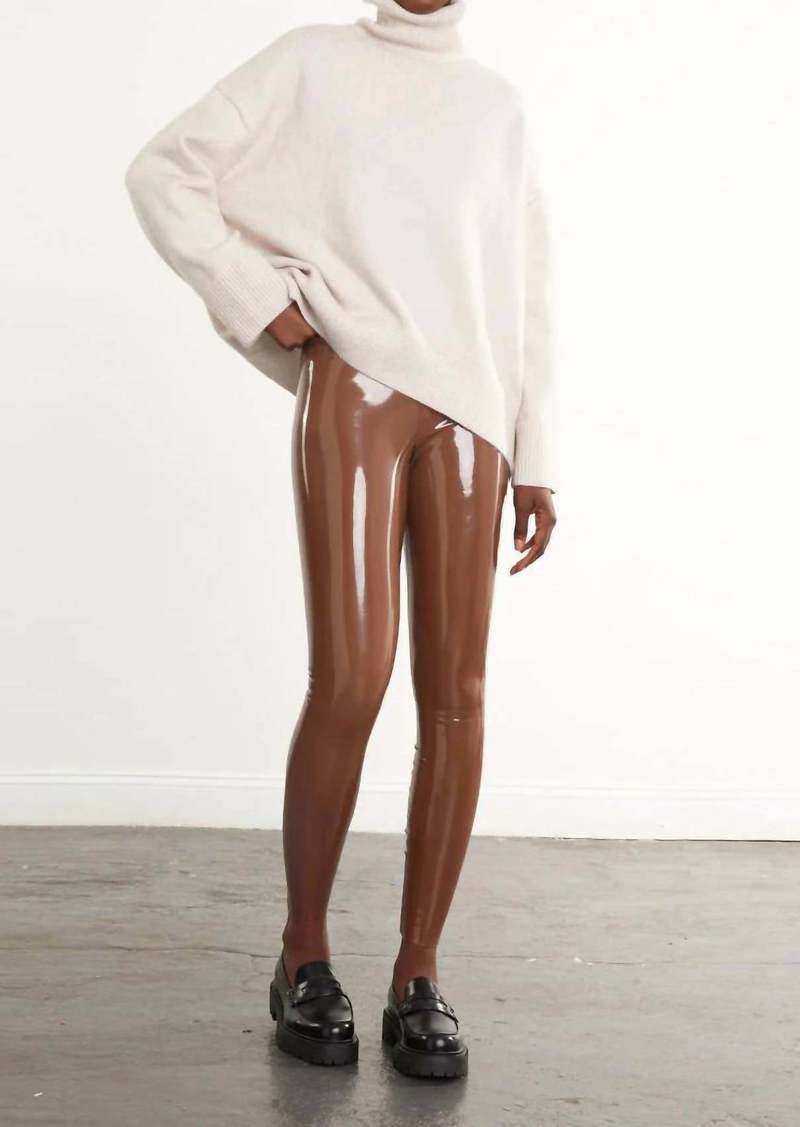 Commando Faux Patent Leather Legging In Cinnamon