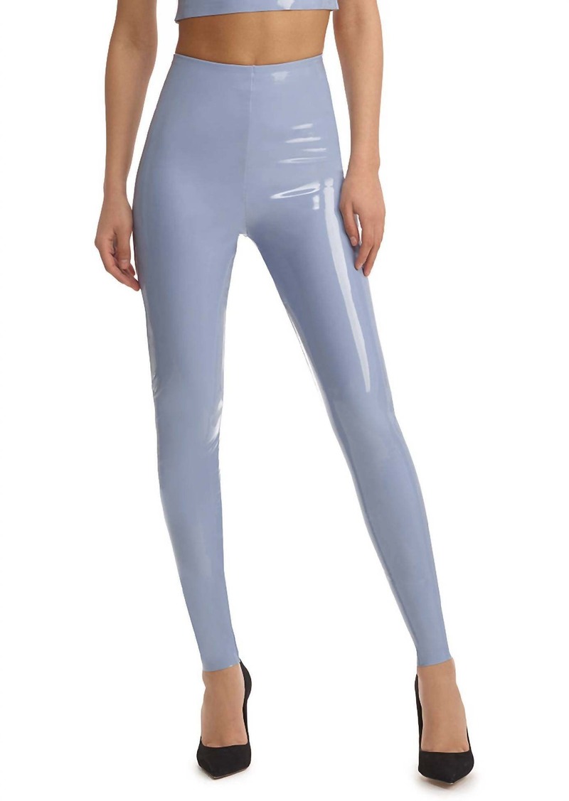 Commando Faux Patent Leather Legging In Vintage Blue