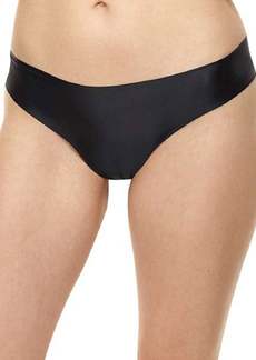Commando Luxe Satin Thong Panty In Black