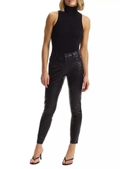 Commando Mid-Rise Faux Leather Skinny Pants