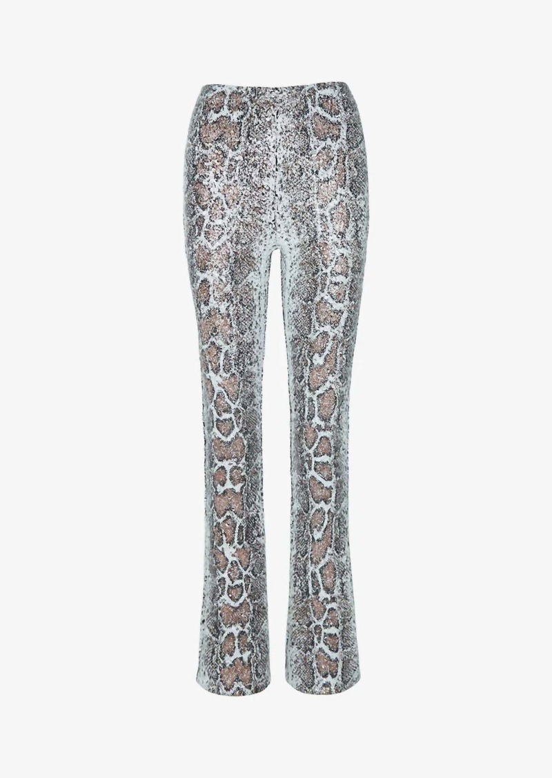 Commando Sequin Animal Flare Legging In Copper Snake