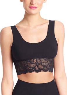 Commando Sexy And Smooth Lace Trim Longline Bralette In Black