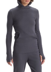 Commando Luxury Rib Hoodie in Charcoal at Nordstrom