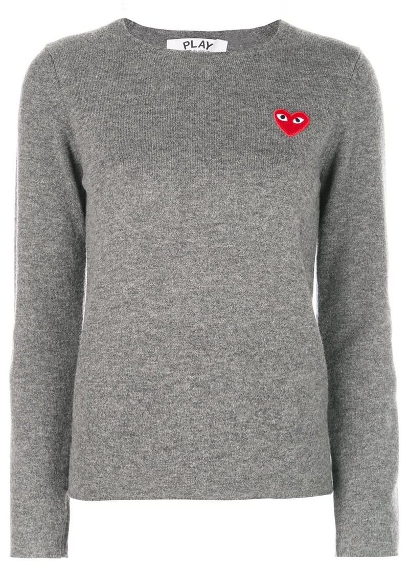 Comme des Garçons almond-eye heart patch pullover