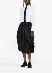 Comme des Garçons asymmetric ruched midi skirt