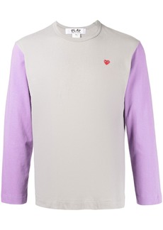 Comme des Garçons bi-colour long-sleeve T-shirt