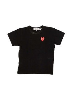 Comme des Garçons Black Cotton Double Red Heart T-Shirt
