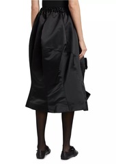 Comme des Garçons Bow-Accented Satin Asymmetrical Midi-Skirt