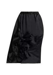 Comme des Garçons Bow-Accented Satin Asymmetrical Midi-Skirt