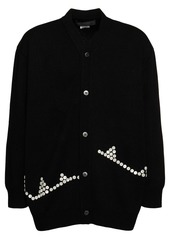 Comme des Garçons Buttoned Wool Blend Knit Cardigan