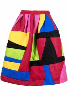 Comme des Garçons colour-block full knee-length skirt