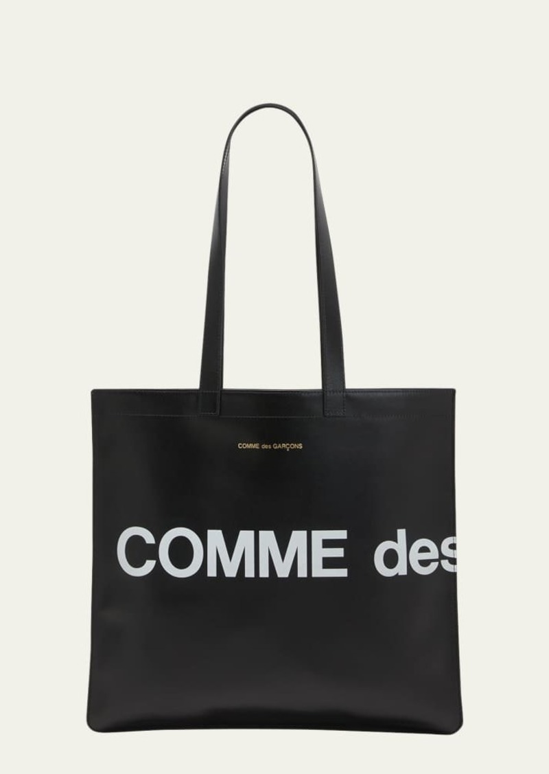 Comme des Garçons Comme des Garcons Men's Huge Logo Leather Tote Bag