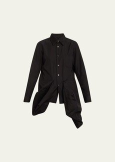 Comme des Garçons Comme des Garcons Oversized Asymmetric Cotton Button Up Shirt
