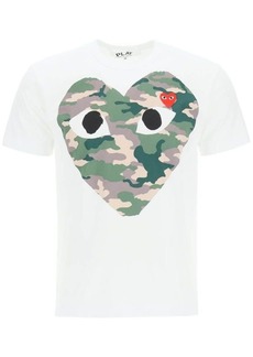 Comme des Garçons Comme des garcons play camouflage heart t-shirt