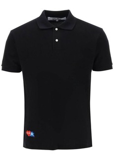 Comme des Garçons Comme des garcons play polo shirt with graphic embroidery