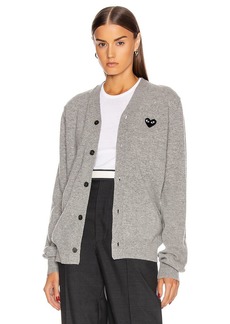 Comme des Garçons COMME des GARCONS PLAY Wool Black Heart Emblem Cardigan