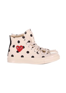 Comme des Garçons Comme Des Garcons PLAY x Converse Chuck Taylor All Star 70s Polka Dot Hi-Cut Sneakers in White Canvas