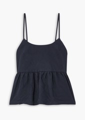 COMME DES GARÇONS - Oxford peplum camisole - Blue - L