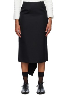 Comme des Garçons Black Asymmetric Midi Skirt