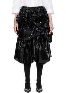 Comme des Garçons Black Gathered Faux-Leather Maxi Skirt