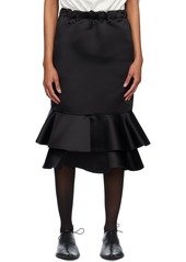 Comme des Garçons Black Peplum Midi Skirt