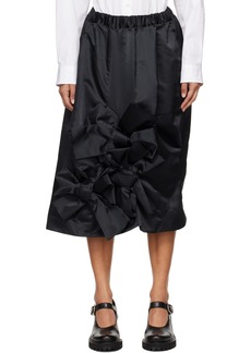 Comme des Garçons Black Satin Midi Skirt