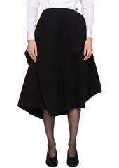 Comme des Garçons Black Structured Midi Skirt