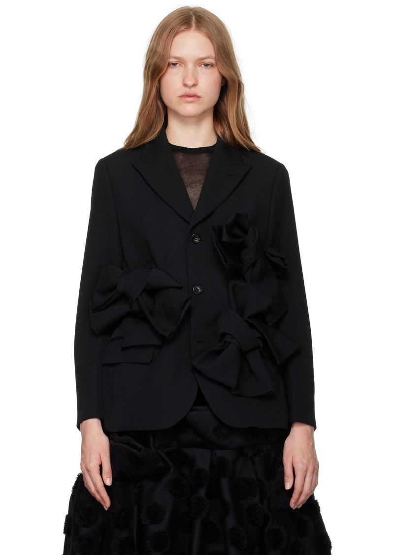 Comme des Garçons Black Wool Gabardine Medium Blazer