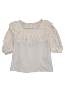 Comme des Garçons Blouse in White Cotton