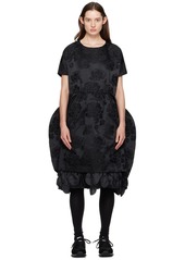 Comme des Garçons Comme des Garçons Black Floral Midi Dress