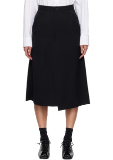 Comme des Garçons Comme des Garçons Black Gabardine Midi Skirt