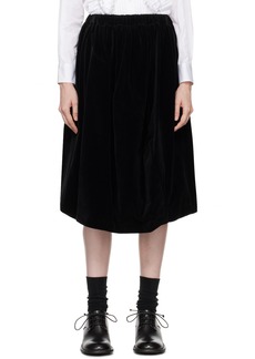 Comme des Garçons Comme des Garçons Black Gathered Midi Skirt