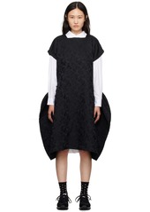 Comme des Garçons Comme des Garçons Black Jacquard Midi Dress