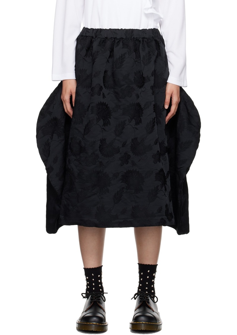 Comme des Garçons Comme des Garçons Black Jacquard Midi Skirt