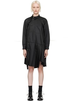 Comme des Garçons Comme des Garçons Black Pleated Midi Dress