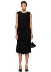 Comme des Garçons Comme des Garçons Black Ruched Midi Dress