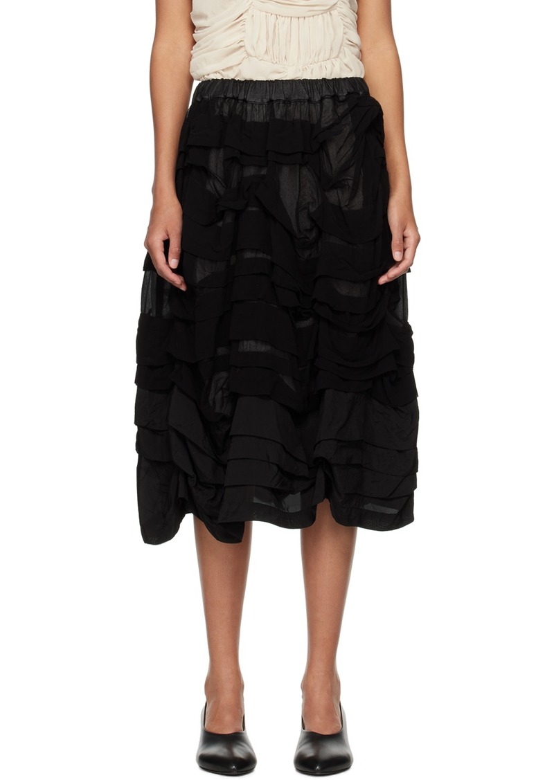 Comme des Garçons Comme des Garçons Black Tiered Midi Skirt