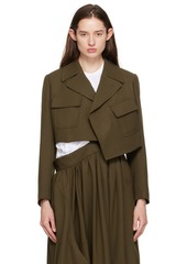 Comme des Garçons Comme des Garçons Khaki Asymmetric Jacket