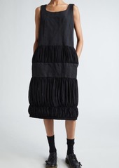 Comme des Garçons Comme des Garçons Ruched Georgette & Gabardine Cocktail Dress